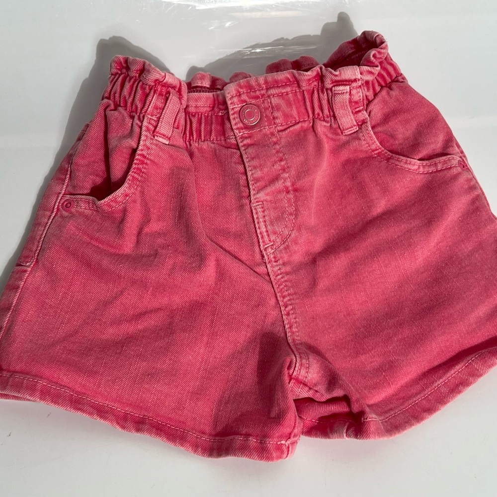 Zara The Pink Edit Kids Pink Denim Shorts Size: 3 Years NWOT